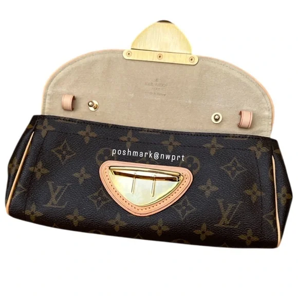 Louis Vuitton 💯 Beverly Pochette Clutch Vintage Monogram Shoulder Bag LV Logo - Picture 6 of 16